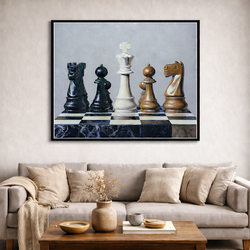 Chess Wall Art Chessboard Painting