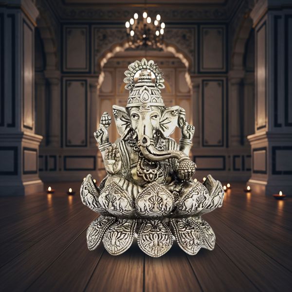 Ganpati Bappa on Wide Lotus
