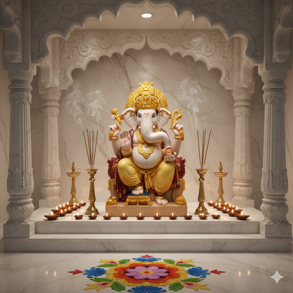Ganpati Bappa in Vietnamese Marble: The Remover of Obstacles