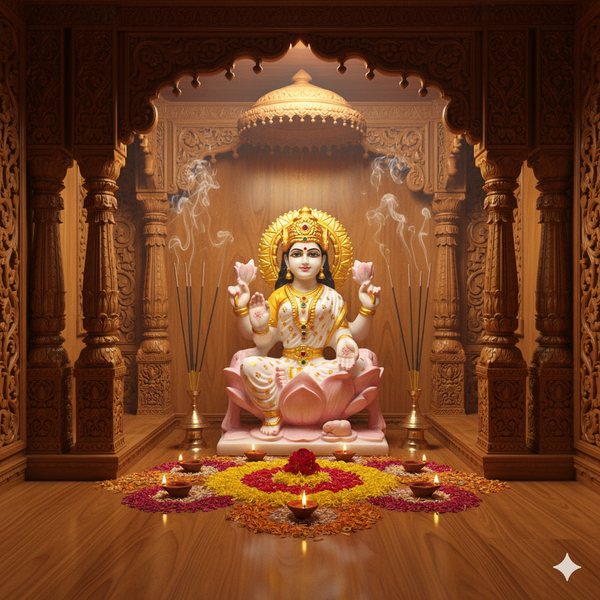 1.5 ft. Laxmi Mata in Vietnamese Marble: The Bestower of Abundance and Fortune