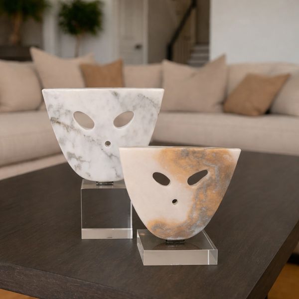 Marble Face Sculptures And Stone Mask Art
