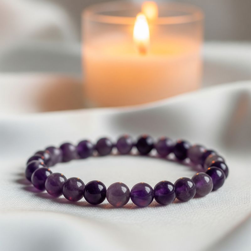 Amethyst crystal bracelet from Layashaktii