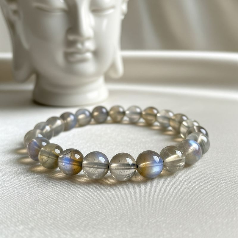 Rainbow Moonstone crystal bracelet from Layashaktii