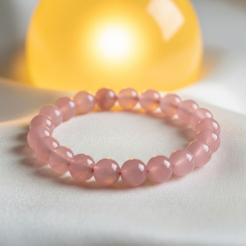 Rose Quartz crystal bracelet from Layashaktii